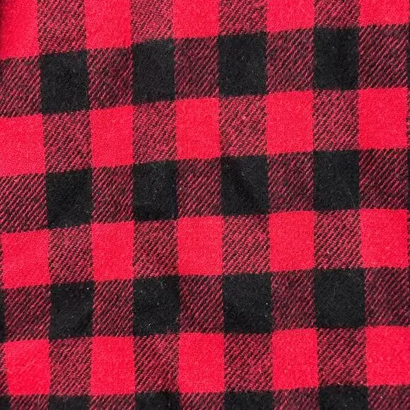 Vintage 80's Woolrich Men's XL Wool Blend Red Black Buffalo Plaid Shirt Style 93 - Picture 9 of 9